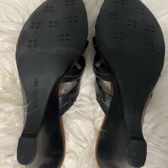 Naturalizer TANA Braided Black Mule Sandal Slide - Picture 6 of 7